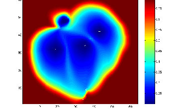 Visualizations of oil reservoir simulations at various stages in an optimization