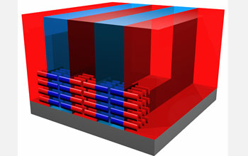 Illustration of a proposed device for converting solar energy, or sunlight, to electricity.