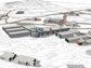 Graphic illustration showing conceptual long-term plan for McMurdo Station at South Pole