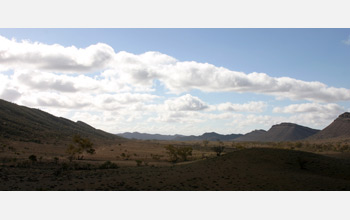 Photo showing the stratigraphic section where the fossil sponges were discovered.