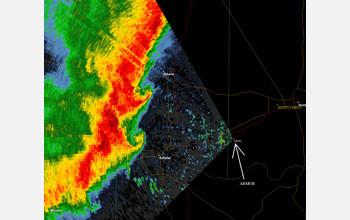 the UAH Advanced Radar for Meteorological and Operational Research tracking a tornado.