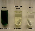 Three tubes containing substances labeled ATRP, New ERA ATRP and FRP.