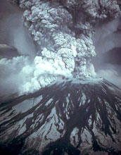 Image of the eruption of Mount St. Helens in 1980.