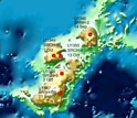 Map showing sites drilled by scientists aboard the JOIDES Resolution on Expedition 324/Shatsky Rise.