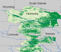 Map of High Plains Aquifer showing irrigated and dryland agriculture.