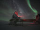 the Aurora Australis over the South Pole Telescope