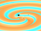 two black holes before they collide and merge