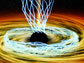 black hole with an accretion disk of hot material