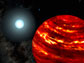 artist's rendering of a gas-giant planet