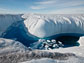 Greenland ice canyon filled with melt water