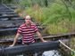 Lee Ferguson stands amid simulated wetlands