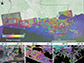 mosaic of ALOS and Radarsat-1 interferograms