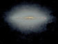an edge-on spiral galaxy with a radio halo