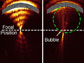 images of light beam with & without a bubble lens