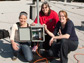 researchers installing a sensor box