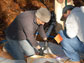 Serita Frey collects samples at Harvard Forest