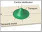 diagram of an exciton within a tetracene crystal