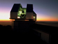 The WIYN telescope building at sunset