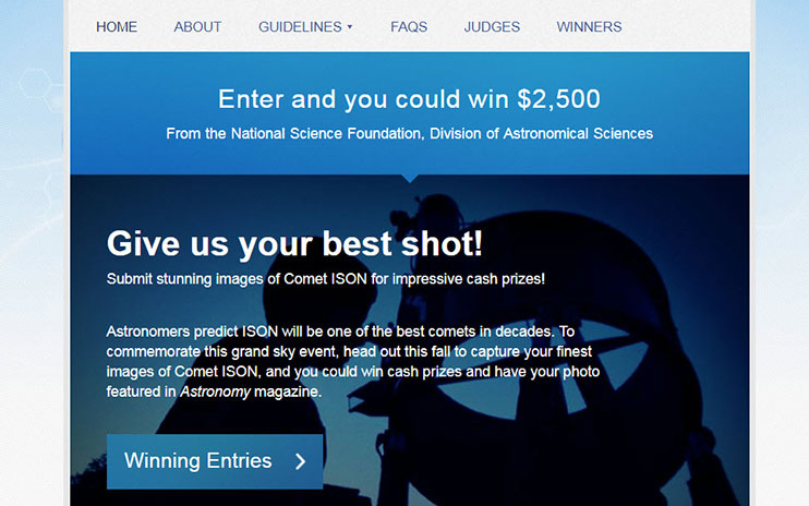 Cover of Comet ISON Photo Contest special report, Give us your best shot; Enter and you could win $2,500