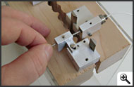 Test sensor on wooden crack -- Click to enlarge