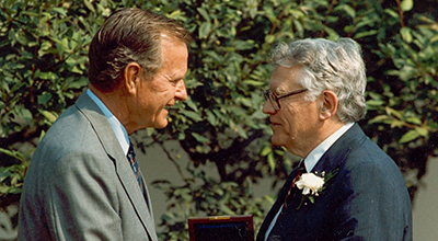 President George H.W. Bush and H. Guyford Stever