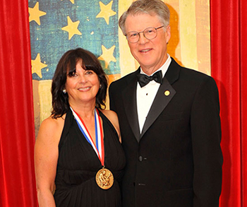 Jacqueline Barton with her husband, Peter Dervan