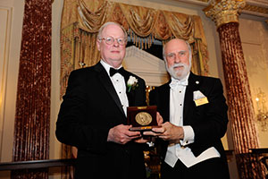 Image of Duderstadt and Cerf with Award Metal