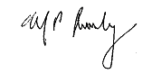Signature of Michael P. Crosby Executive Officer