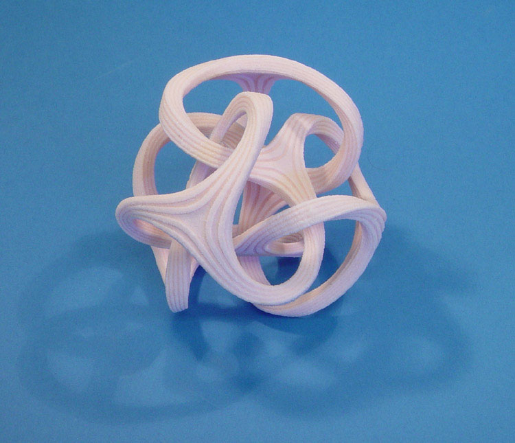 object printed directly from a mathematical model
