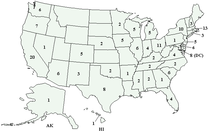 [Map of Distribution of ATE Awards by State]
