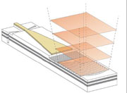 schematic of a high-power flared cavity surface emitting semiconductor laser