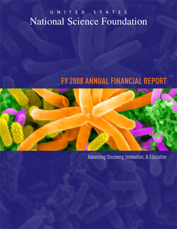 National Science Foundation FY 2008 Annual Financial Report Cover