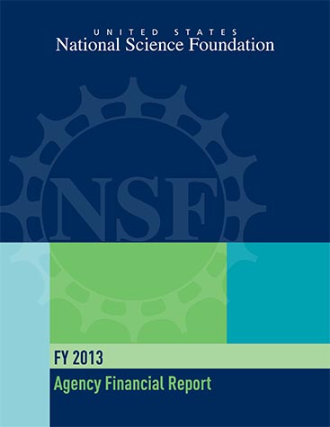 National Science Foundation FY 2013 Agency Financial Report Cover