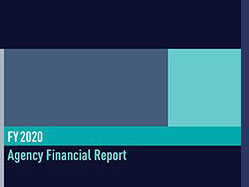 FY 2020 Agency Financial Report cover