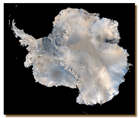 Antarctic continent satellite image