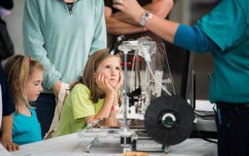 children at a maker faire