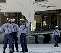 In Pensacola, Fla., engineers check a  building for structural integrity following Hurricane Ivan.