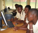Female students in the Ghana fab lab