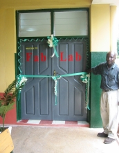 TTI teacher John Mensa at the Ghana fab lab opening