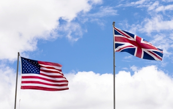 flags of the United States and the United Kingdom