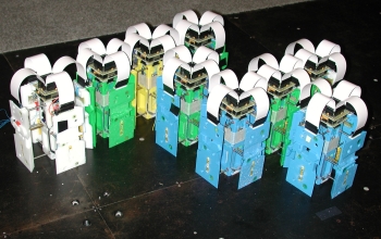 Nine Crystal robot modules