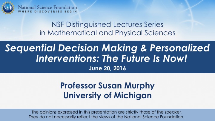 Sequential Decision Making & Personalized Interventions