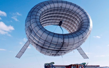 Wind turbine on snow