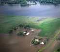 Houses under water after the July 2014, Iowa flood.