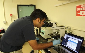 Vinayak Agarwal of the Scripps Institution of Oceanography looks at bacteria in marine sponges.