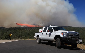 Doppler LiDAR is measuring winds near the plume of the King Fire in California in September, 2014.