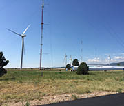 Wind farms are a renewable energy option for places with the right atmospheric conditions.