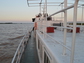 View from the scientists' research vessel on the Yellow River in China.