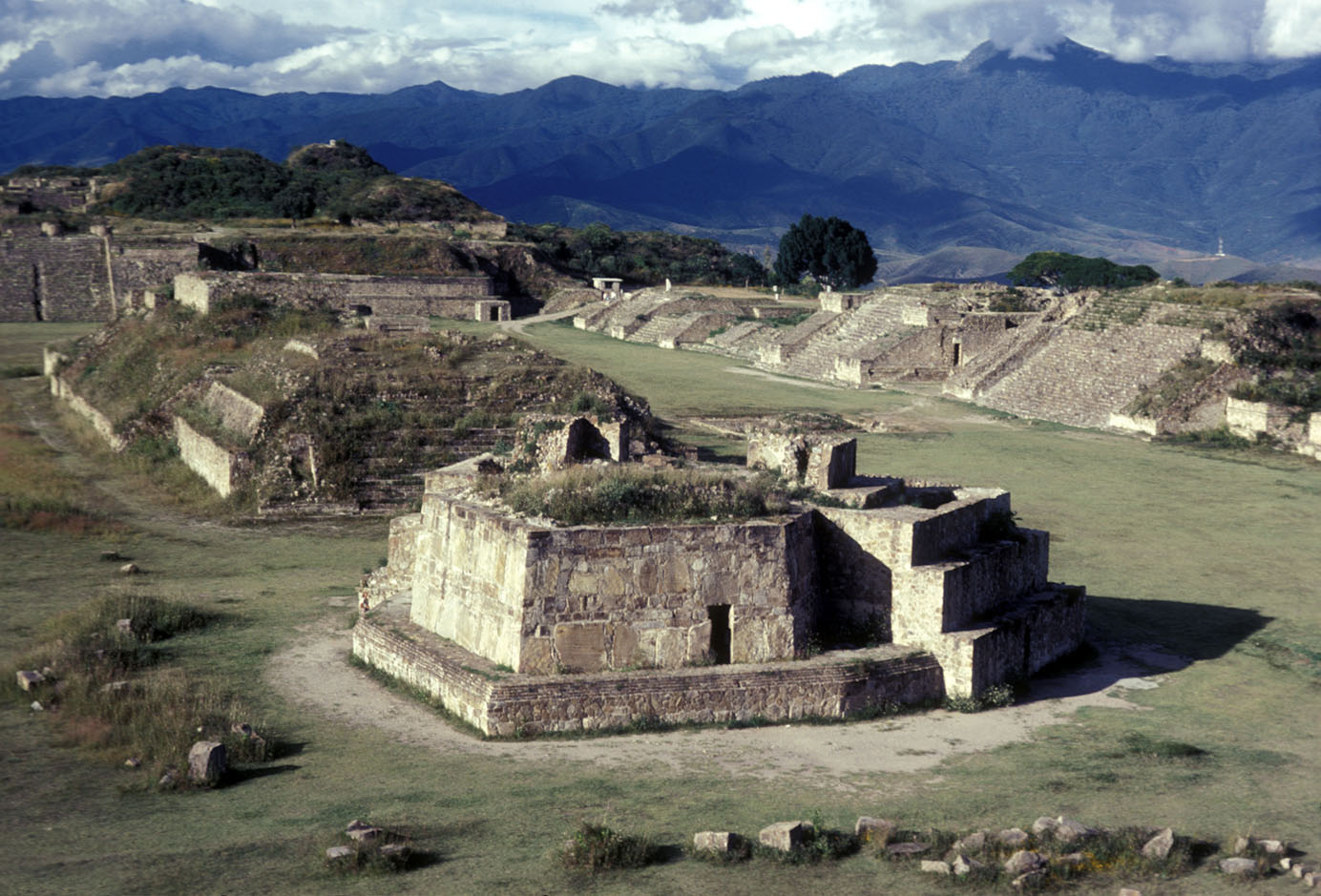 The main plaza of Monte Albán.