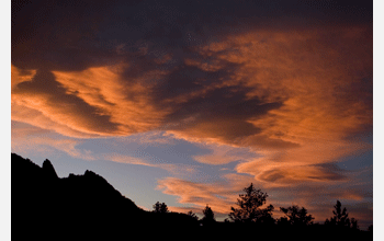Clouds at sunset, as seen from NCAR's Mesa Lab